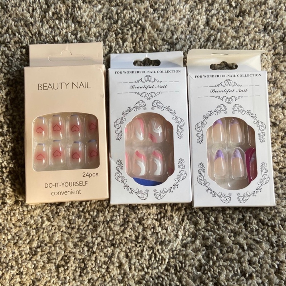 Three Sets of Press On Nails